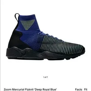 Nike | Shoes | Zoom Mercurial Flyknit Deep Royal Blue Used  display picture 2